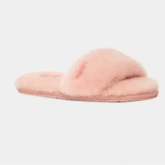 NEW UGG Size 10 Women's Fluff Slide II Shearling Slippers - Sunset Pink - Picture 2 of 5